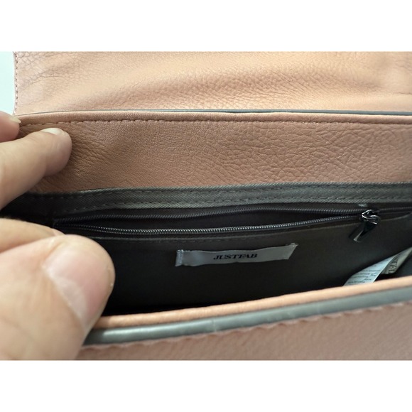 JUSTFAB Quilted‎ Chain Shoulder Handbag Rose Pink Crossbody Evening Bag - Picture 6 of 7